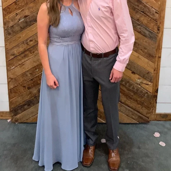 Azazie | Dresses | Azazie Bridesmaid Dress Dusty Blue | Poshmark